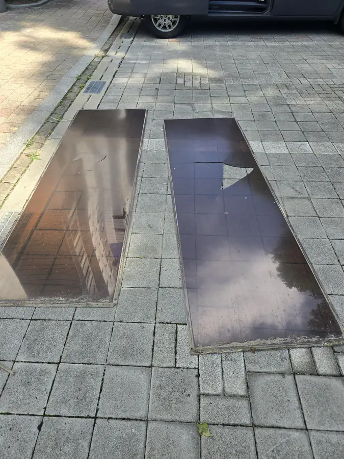 캐노피 렉산 깨짐 수리
